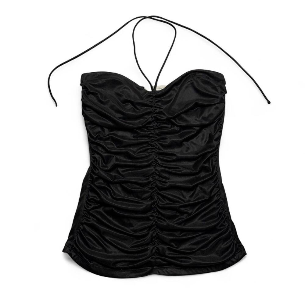 Y2K Vintage black Halter Snatching Top early 2000s Charlotte Russe size small - Picture 3 of 6